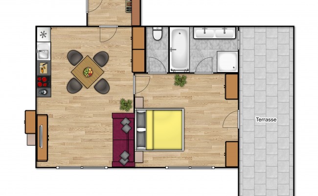 Appartement Typ Classic A2 - Grundriss