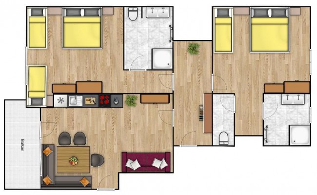 Superior Appartement D2 - Grundriss