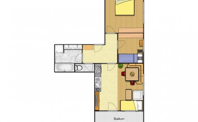 Classic apartement E1 - Grundriss