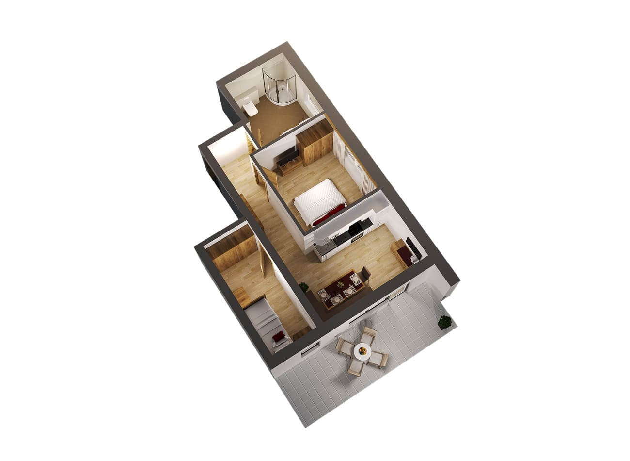 Grundriss Familienappartement A1