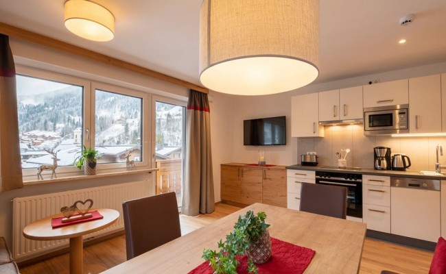 Premium Appartement B1/C1 - Blick zur Küche