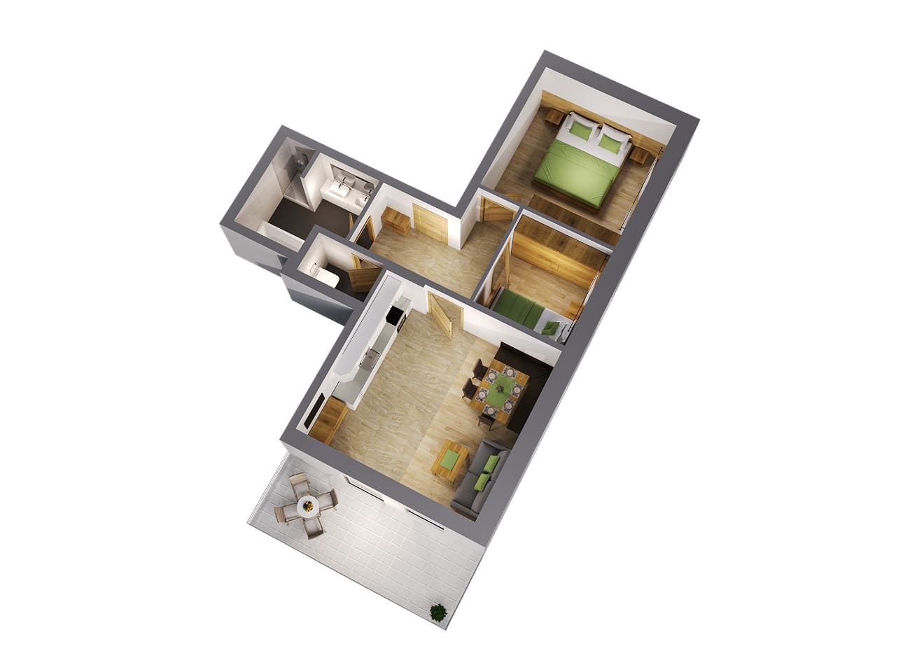 Grundriss Classic Appartement E1