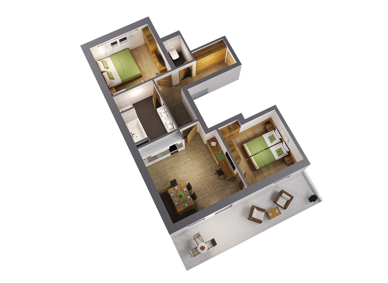 Grundriss Classic Appartement E2