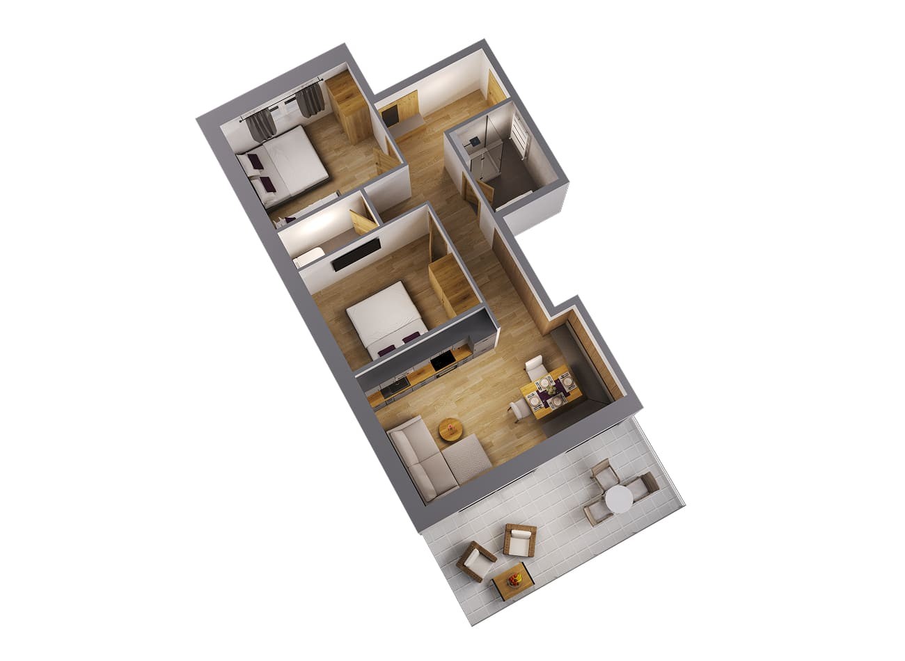 Grundriss Premium Appartement F1/F2