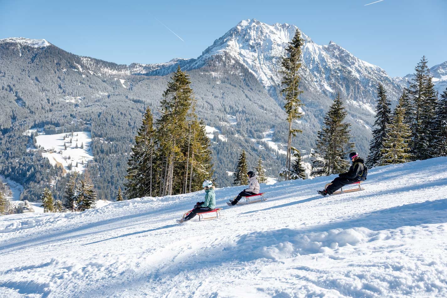 Spass beim Rodeln von der Kleinarlerh&uuml;tte