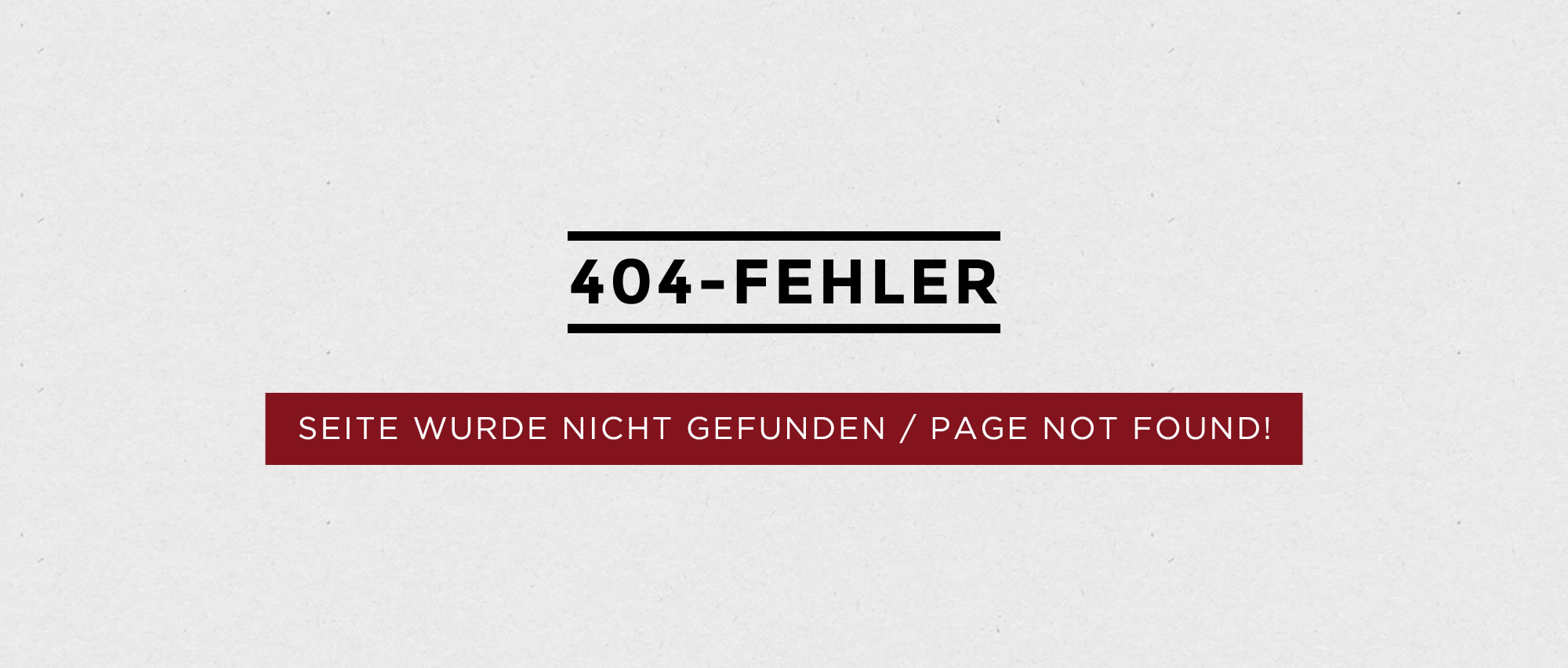 404-Fehler - Seite wurde nicht gefunden