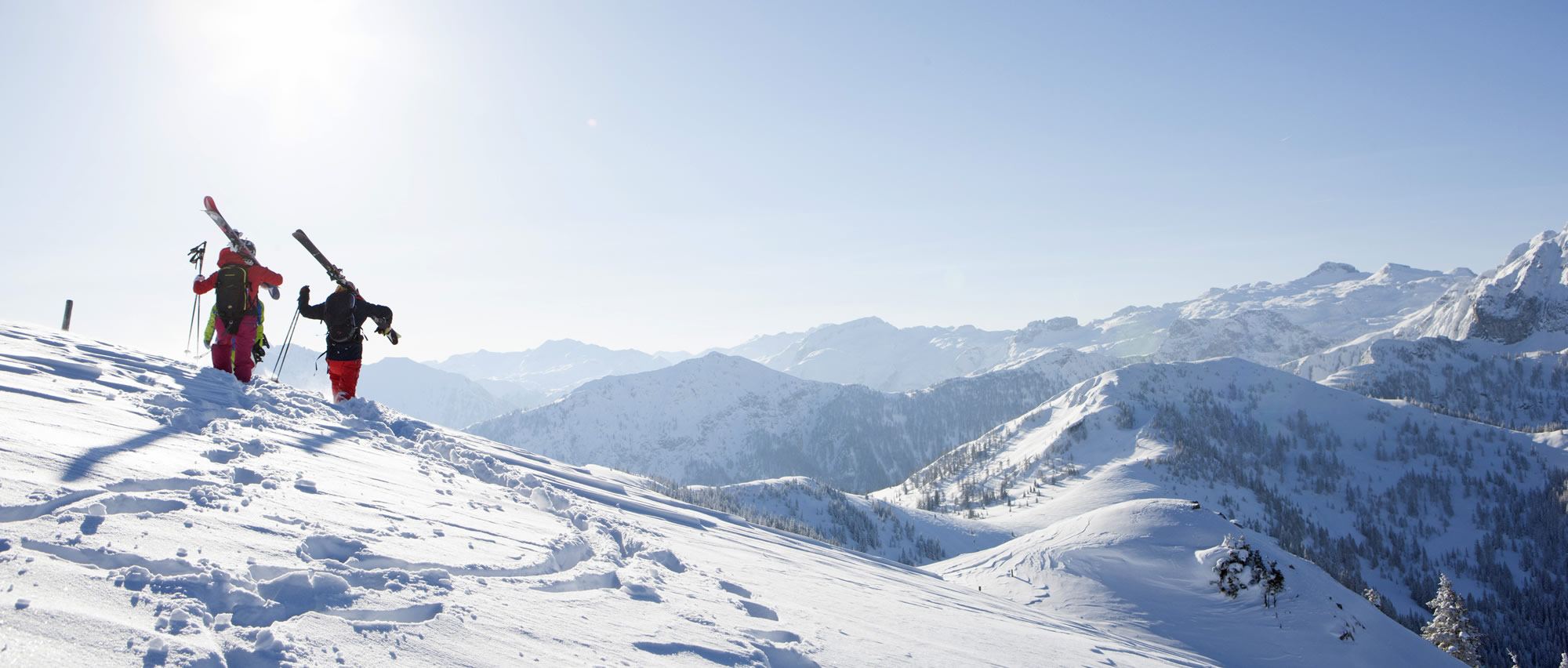 Skifahrer in Wagrain in Ski amadé
