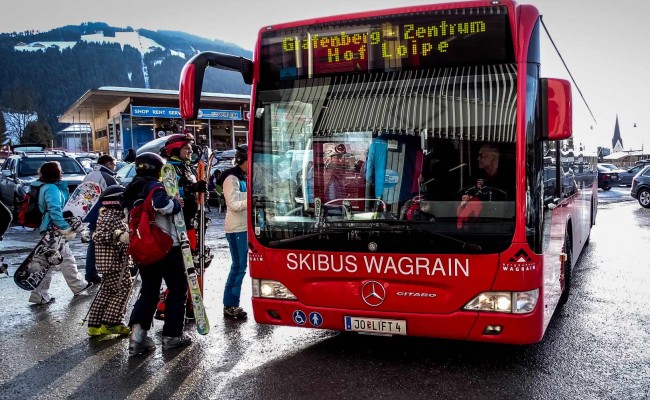 Free ski shuttle in Wagrain