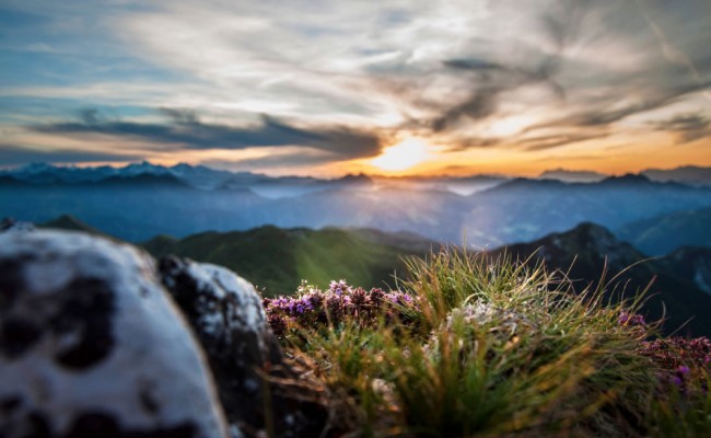 Draugstein mountain during sunset