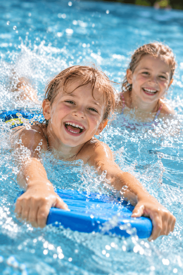 Badespa&szlig; f&uuml;r kleine G&auml;ste im beheizten Schwimmbad der Appartements Schattauer &copy; Shutterstock