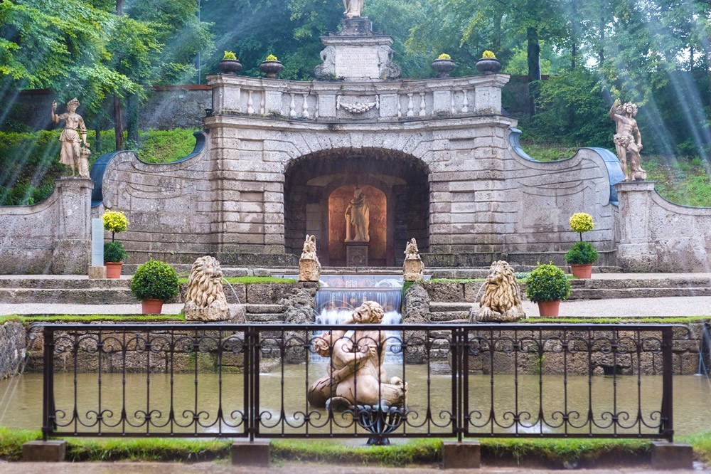 Fountains at Hellbrunn Palace in Salzburg