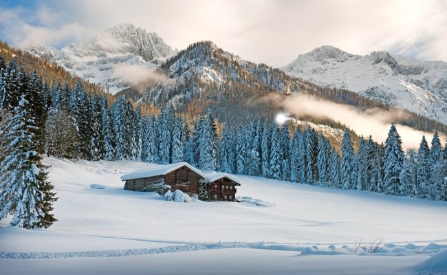 Winter evening atmosphere in Wagrain-Kleinarl
